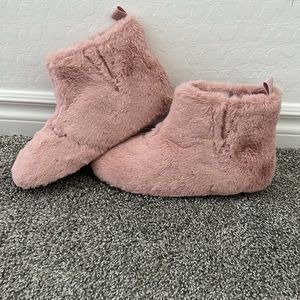 Pink FitFlop Furry Slipper Booties